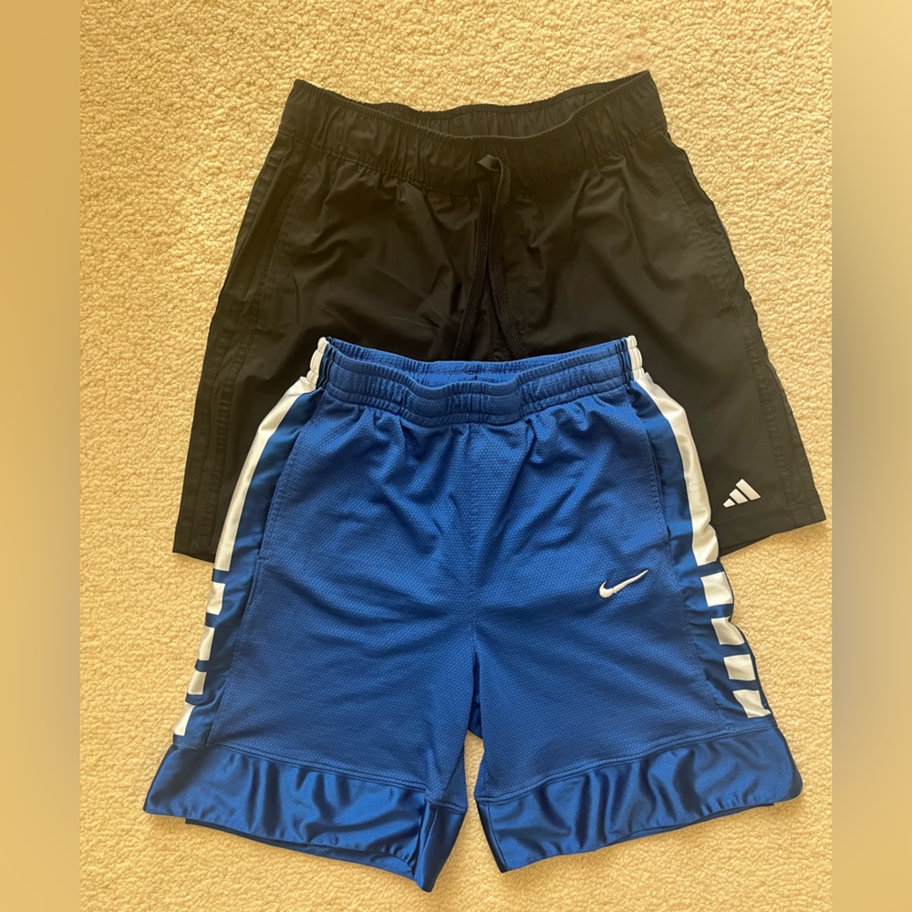 Nike and Adidas Big Boy’s  Blue and Black Shorts